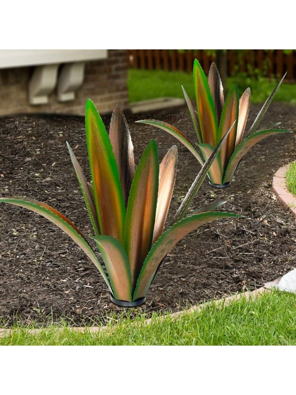 Thickened Wind Resistant Metal Agave Garden Art Sculpture | Outdoor Lawn